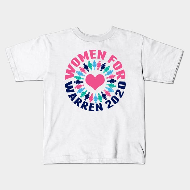 Women for Warren 2020 Kids T-Shirt by epiclovedesigns